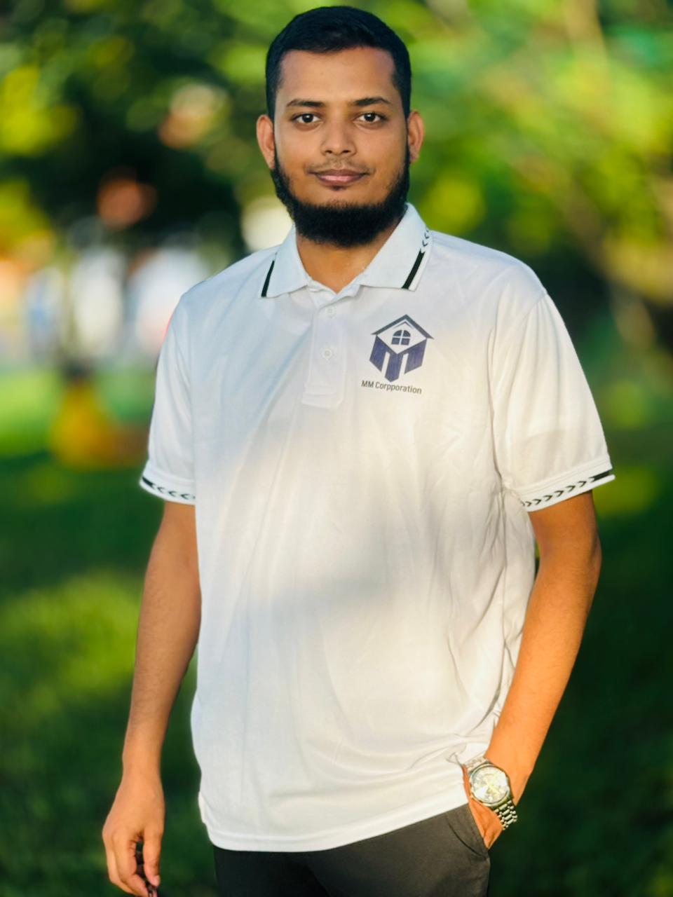 প্রিমিয়াম পলো টি শাট সাদা কালার ব্লাক চেইন